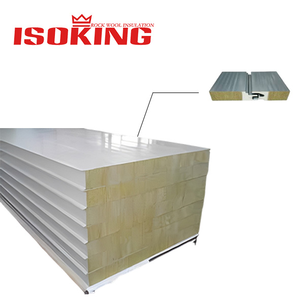 ISOKING™ Color Steel PU Sealed Rock Wool Waterproof Sandwich Panel