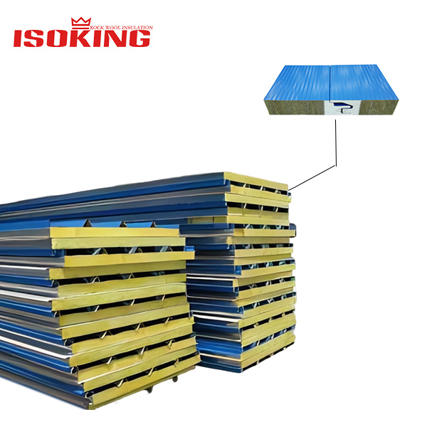 ISOKING™ Cold Room PU Edge Sealing Color Steel Rock Wool Sandwich Panel